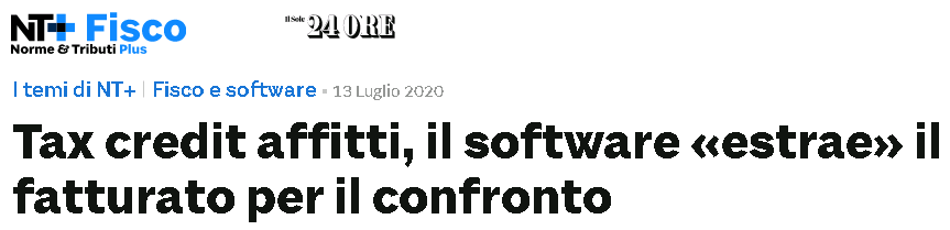 fisco 13 luglio 2020