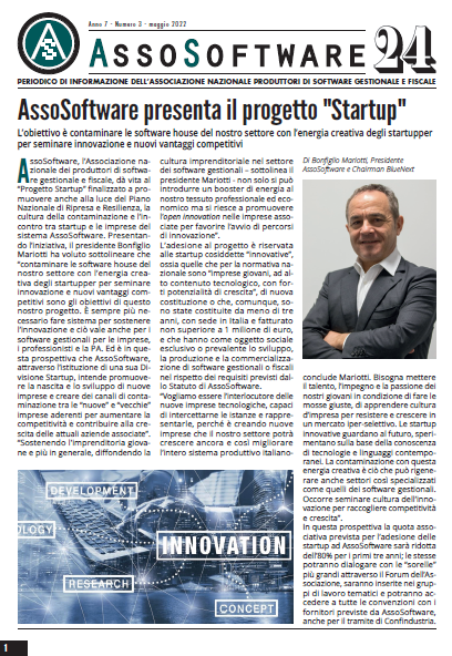 AssoSoftware24 n. 3 2022 Il Sole 24 Ore cov